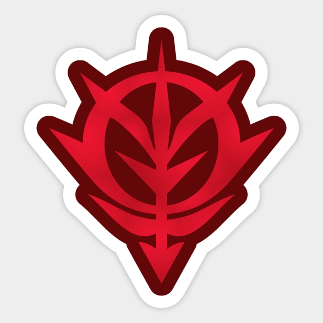 Newtype Zeon [Red] Sticker by DCLawrenceUK